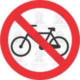 Proibido trânsito de bicicletas 